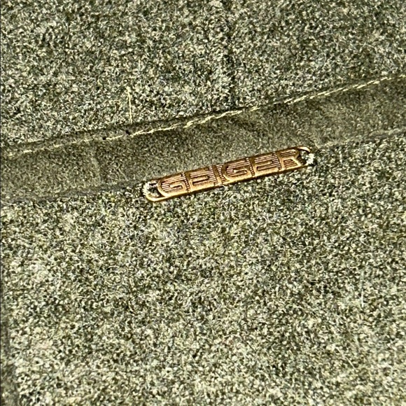 Geiger Of Austria Womens Boiled Wool Jacket Cardigan Sweater Sz 42 ( US 6) Green - Picture 3 of 9